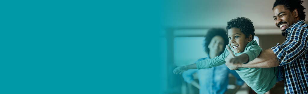 father playing with his son