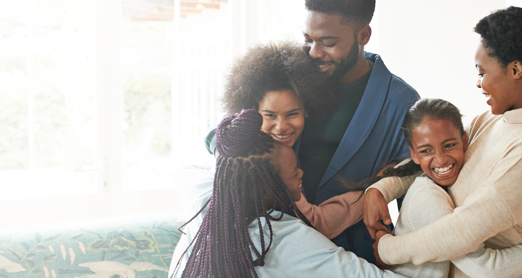 family hugging