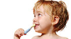 Child brushing teeth