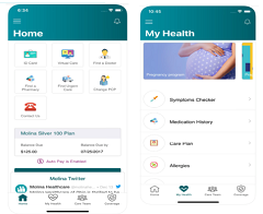 Molina Mobile App screenshots